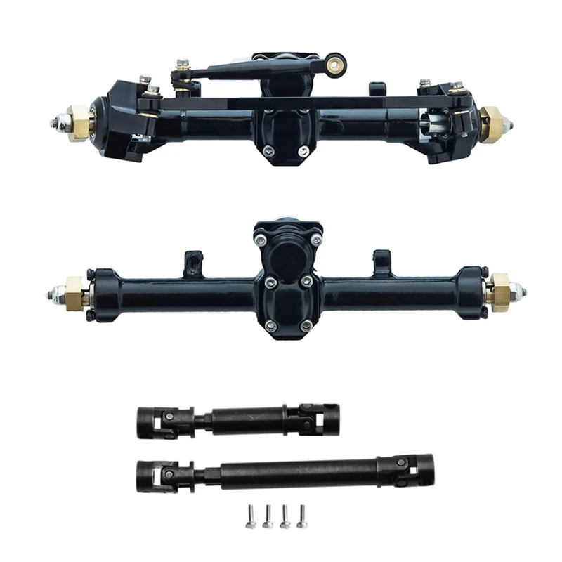 

for Axial SCX24 1/24 RC Crawler Car Metal Front & Rear Axle Complete Axles with Drive Shaft Upgrade Parts Accessories