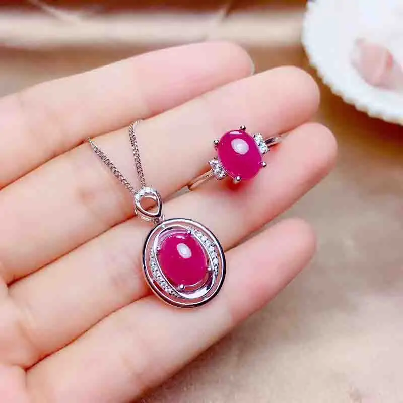 Ювелирные Изделия Из Натурального Розового рубина аксессуары и кольцо ювелирные