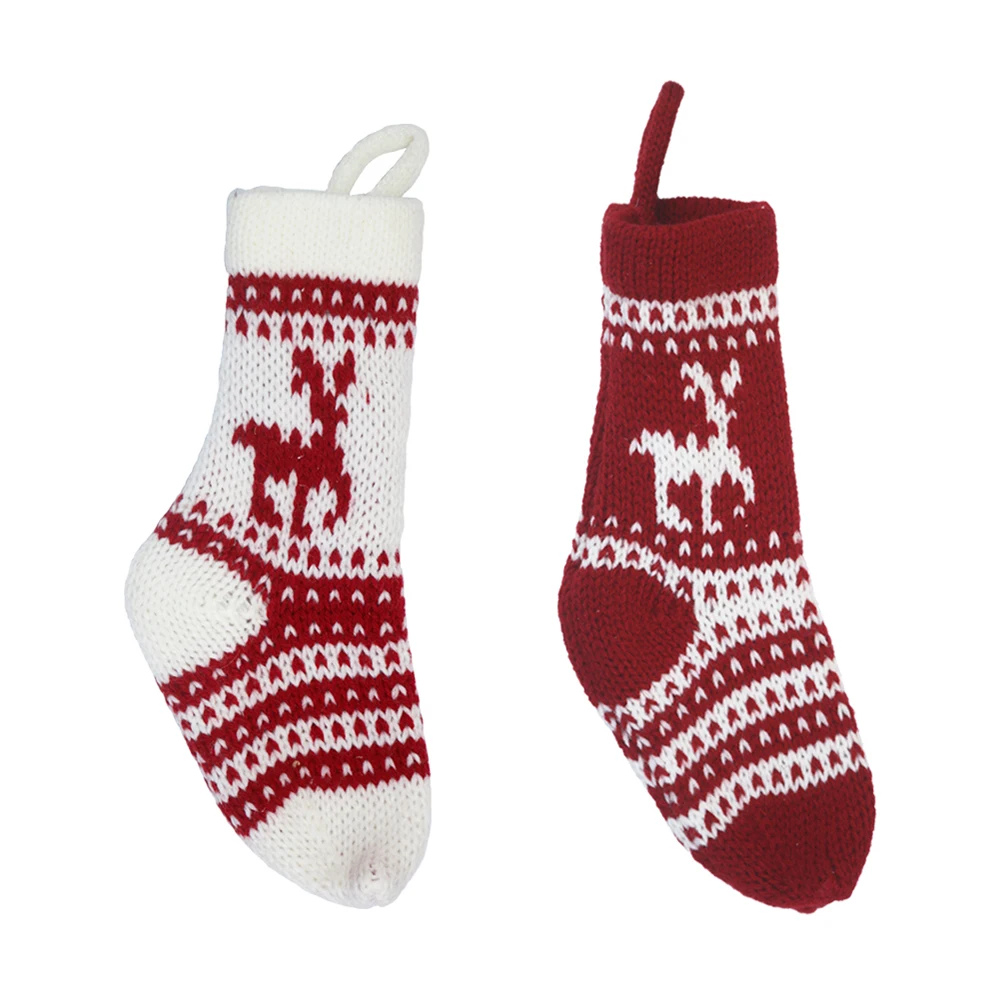 

latest Mini Christmas Stockings Xmas Tree Decoration Hanging Ornaments Socks Candy Bags gifts bags Christmas Decorations