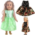 Акция! Одежда для кукол, платье ручной работы, гладкий материал, Rebon Baby, 43 см, 18 дюймов, американская кукла, девочка, игрушки нашего поколения