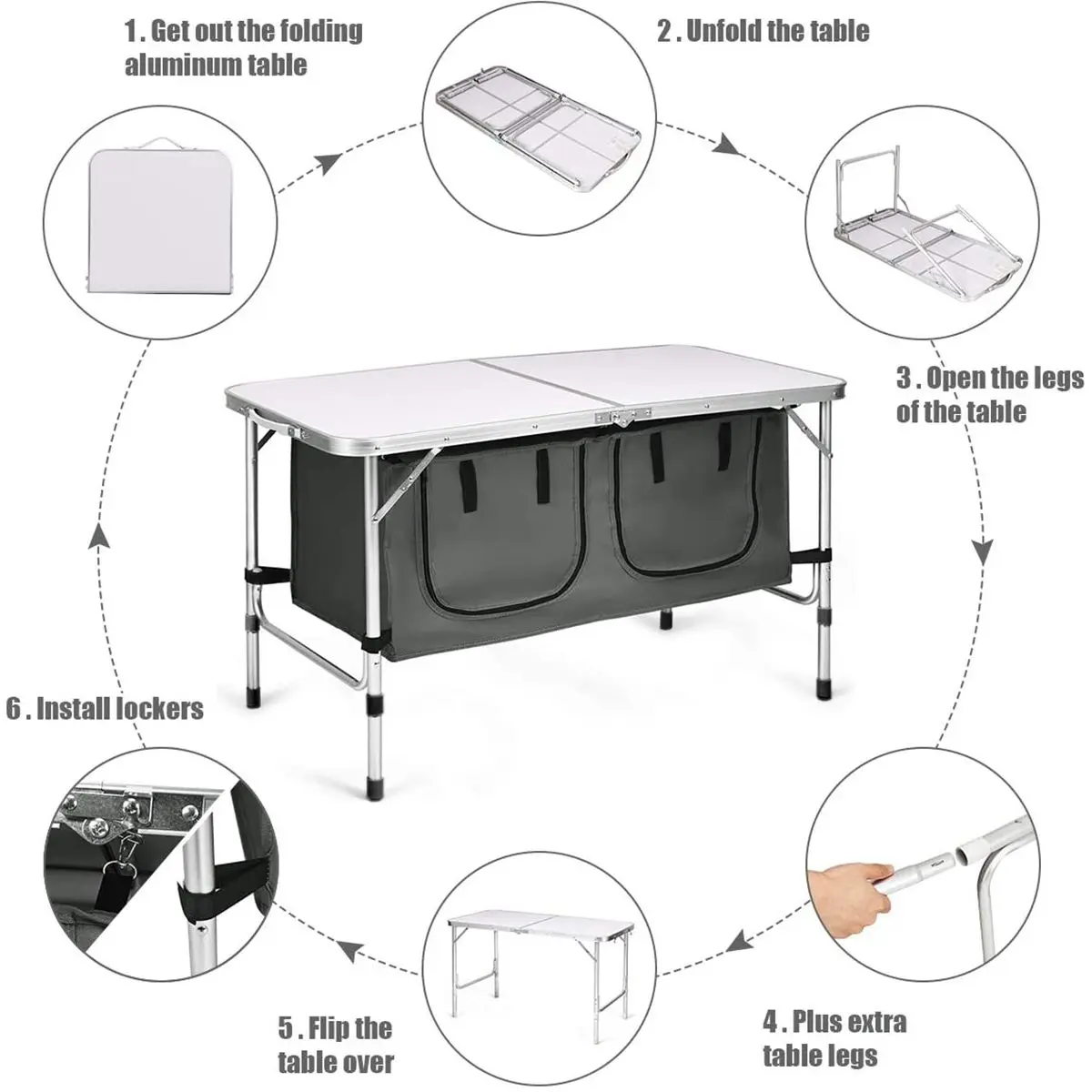 구매 야외 캠핑 테이블 휴대용 접이식 책상 가구 컴퓨터 테이블 알루미늄 하이킹 등산 피크닉 접이식 테이블 의자