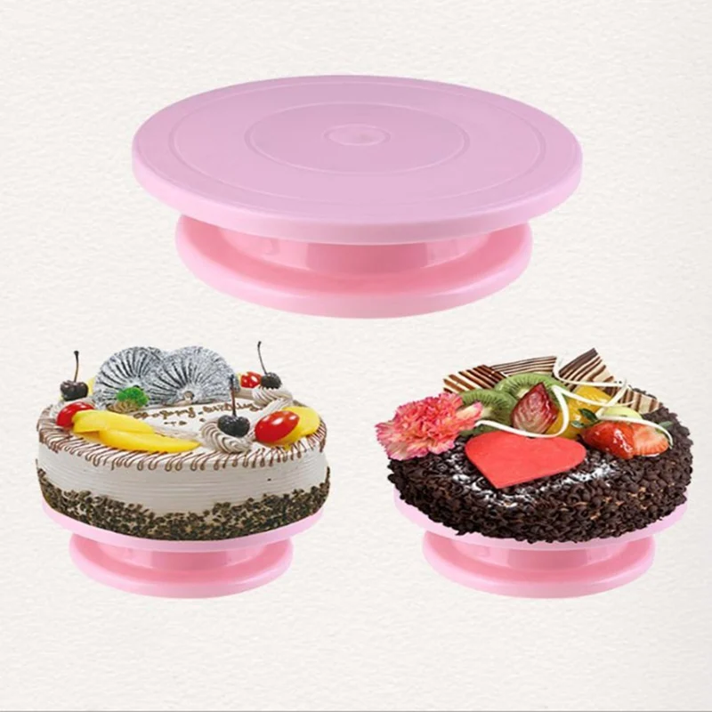 

Plastic Cake Turntable Rotating Anti-skid Round Cake Stand Cake Decorating Tools Cake Rotary Table Kitchen DIY Pan Baking Tools