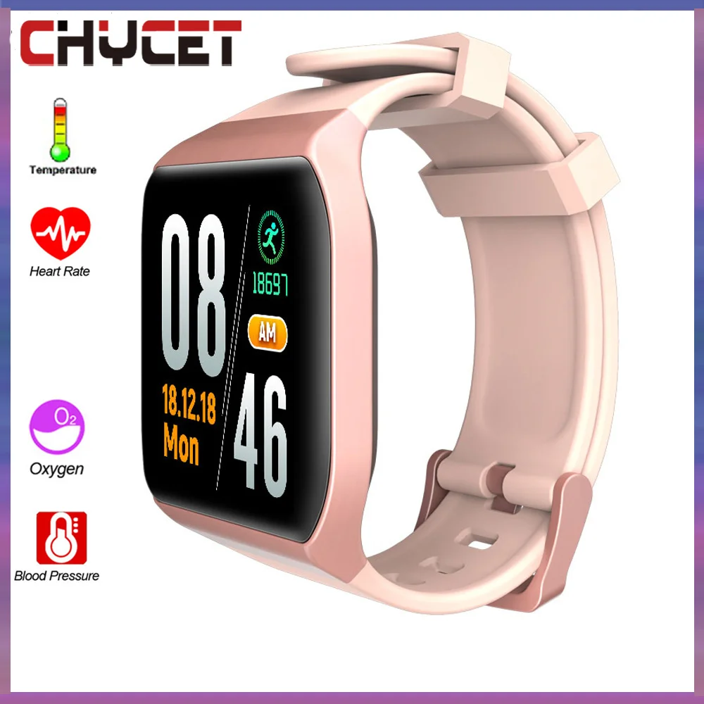 

CHYCET 2021 новый полный сенсорный экран Смарт-браслет часы спортивный фитнес-браслет для женщин мужчин электронный трекер Ip67 водонепроницаемы...