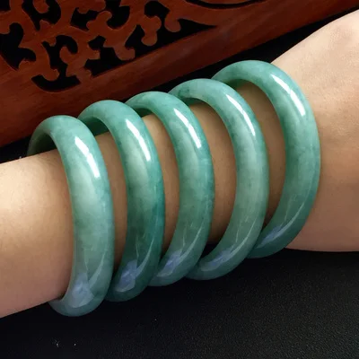 

zheru jewelry natural Burmese jadeite 54-64mm dark green bracelet elegant princess jewelry for mother and girlfriend
