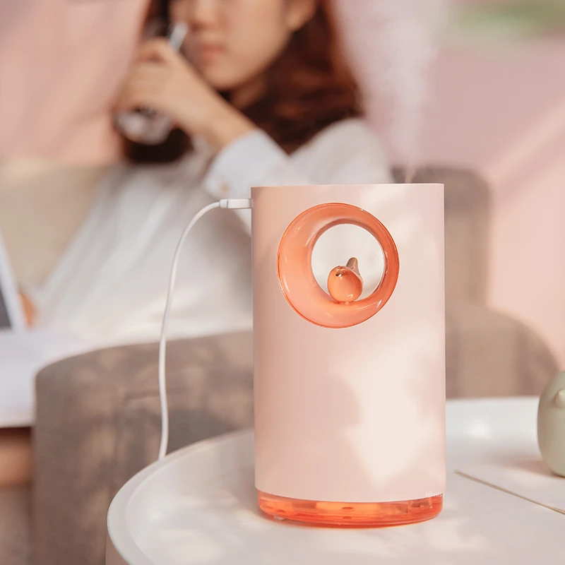 

Music Air Humidifier Soothing Stress Relieve Nature Bird Song 400ML USB Aroma Essential Oil Diffuser Lamp Humidificador Atomizer