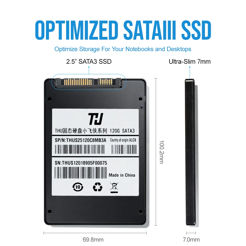 THU SATA3 SSD 120 ГБ 240 480 1 ТБ 2," Внутренний жесткий диск для ноутбука, настольного компьютера, HDD, запасные части для увеличения производительности