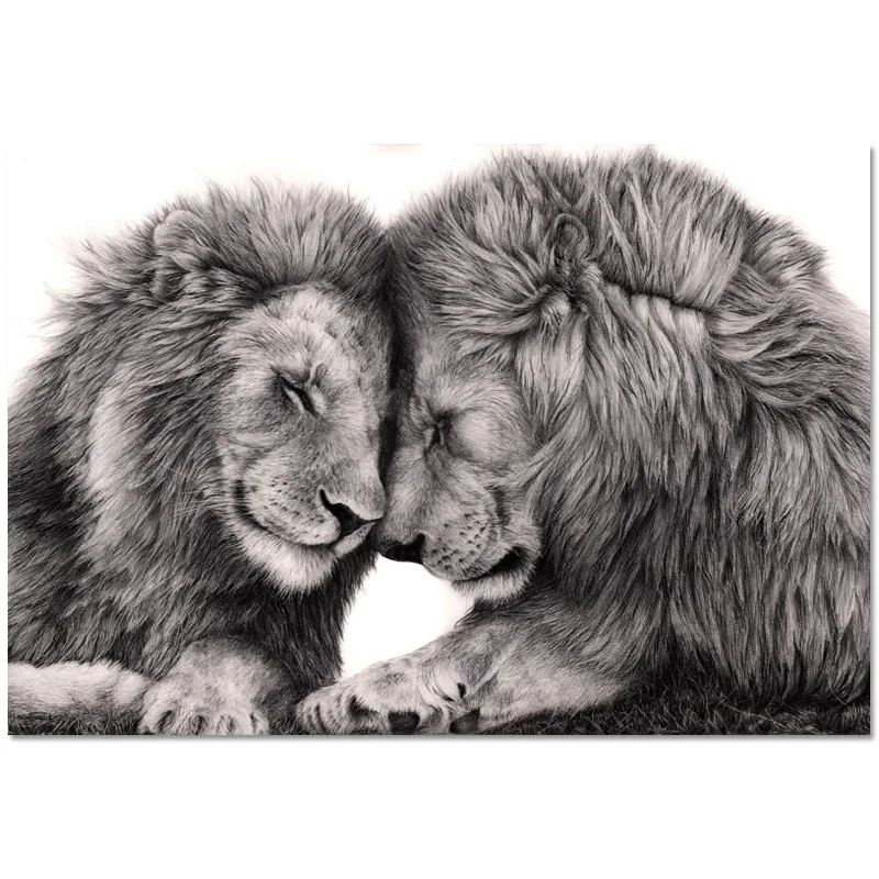 Оригинальная матерчатая Декор Фигурка животного Лев Красочные HD настенная ткань