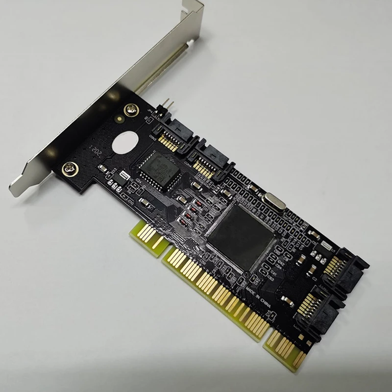 PCI Sata Внутренние порты Raid контроллер карты (4 порта) Sil3114 чипсет кабели с двумя