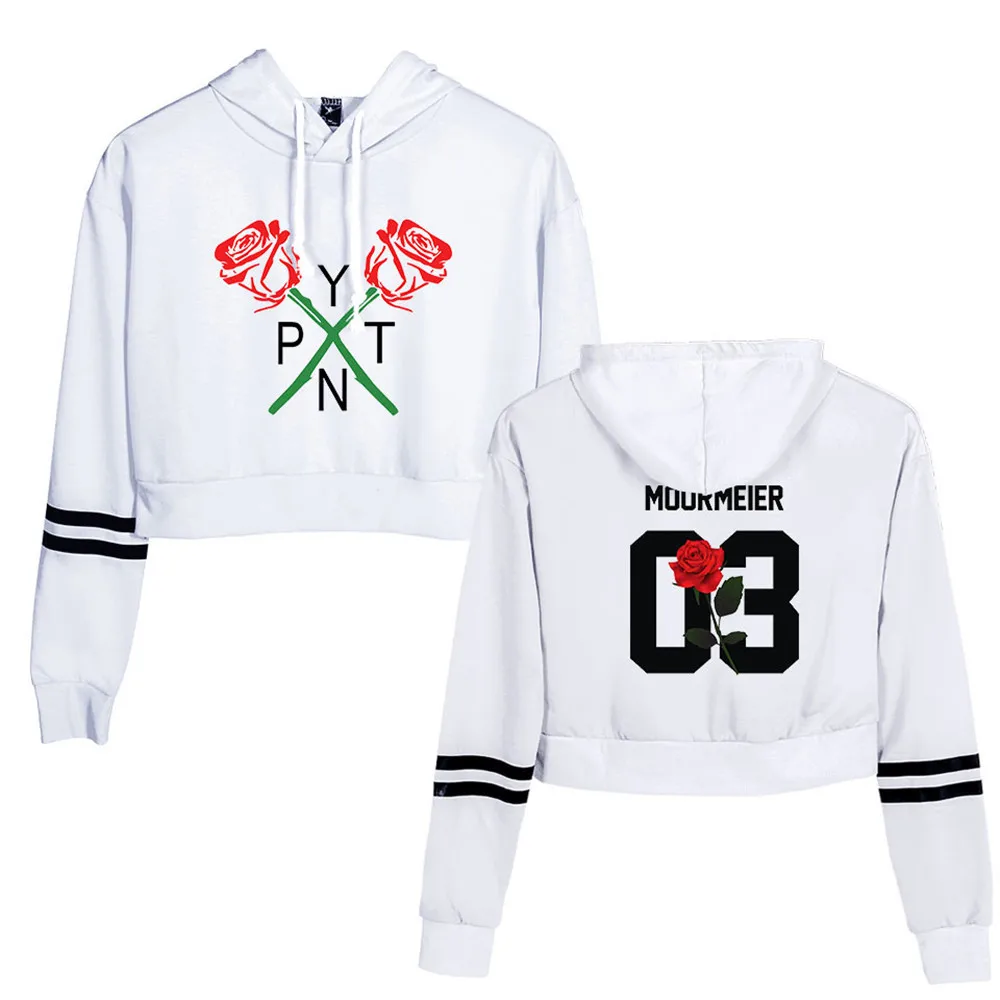 

Payton Moormeier Hoodies Women Spring/Autumn Short Style Harajuku Sweatshirt Streetwear Hip Hop Long Sleeves Pullover Tops