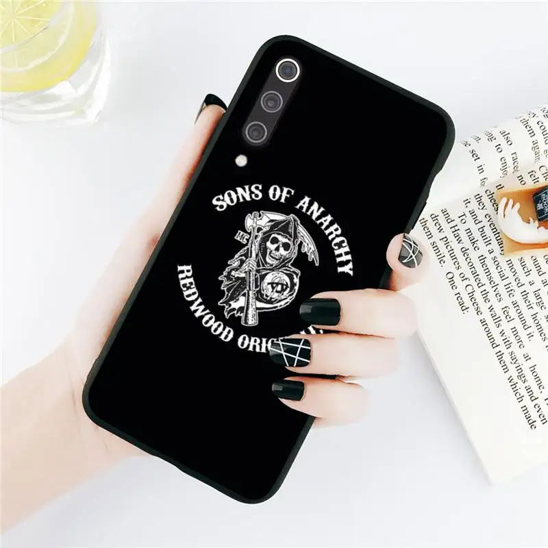 

sons of anarchy pattern Phone Cases For Xiaomi Redmi note 7 8 9 t k30 max3 9 s 10 pro lite Luxury brand shell funda coque
