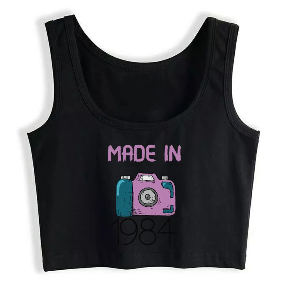 

Crop Top Women Made In 1984 Harajuku Tank Top Women Sleeveless Women Clothes