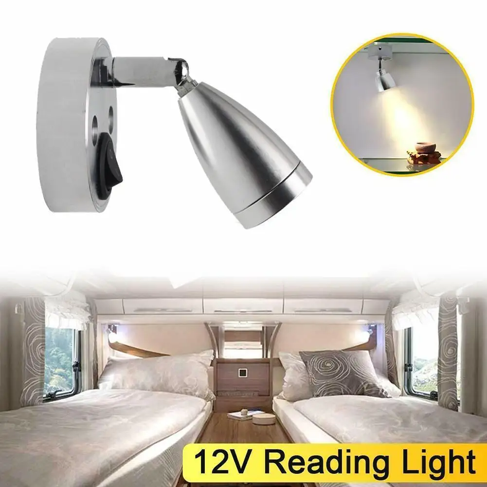 

1pcs DC12V 3W cold white LED Spot Reading Light RV Caravan Camp Boat Wall Bedside Lamp Boat Home Trailer Interior lighting