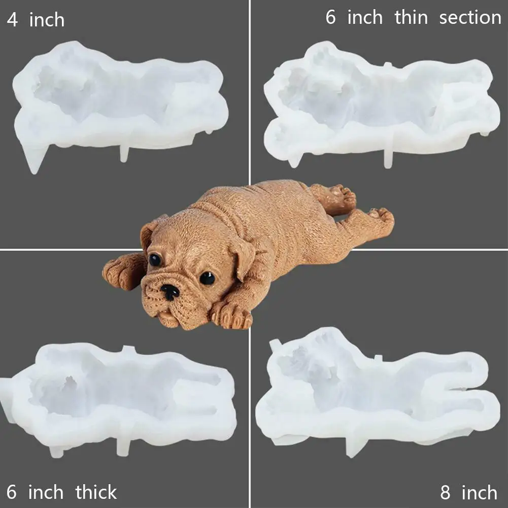 

3D Shar Pei силиконовые формы для детской кухни, мопса, щенка, день рождения, конфеты, фотопомадка, изготовление
