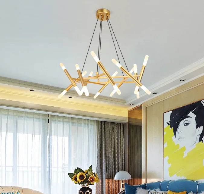 Хрустальный светильник в виде цветка лотоса современный квадратный