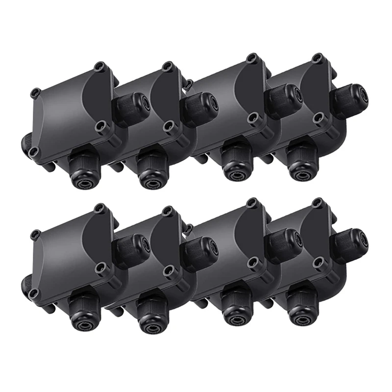 

Box Waterproof IP68 External Electrical Junction Box 3 Way Cable Connector Outdoor for 5.5mm-10.2mm (Pack of 8)