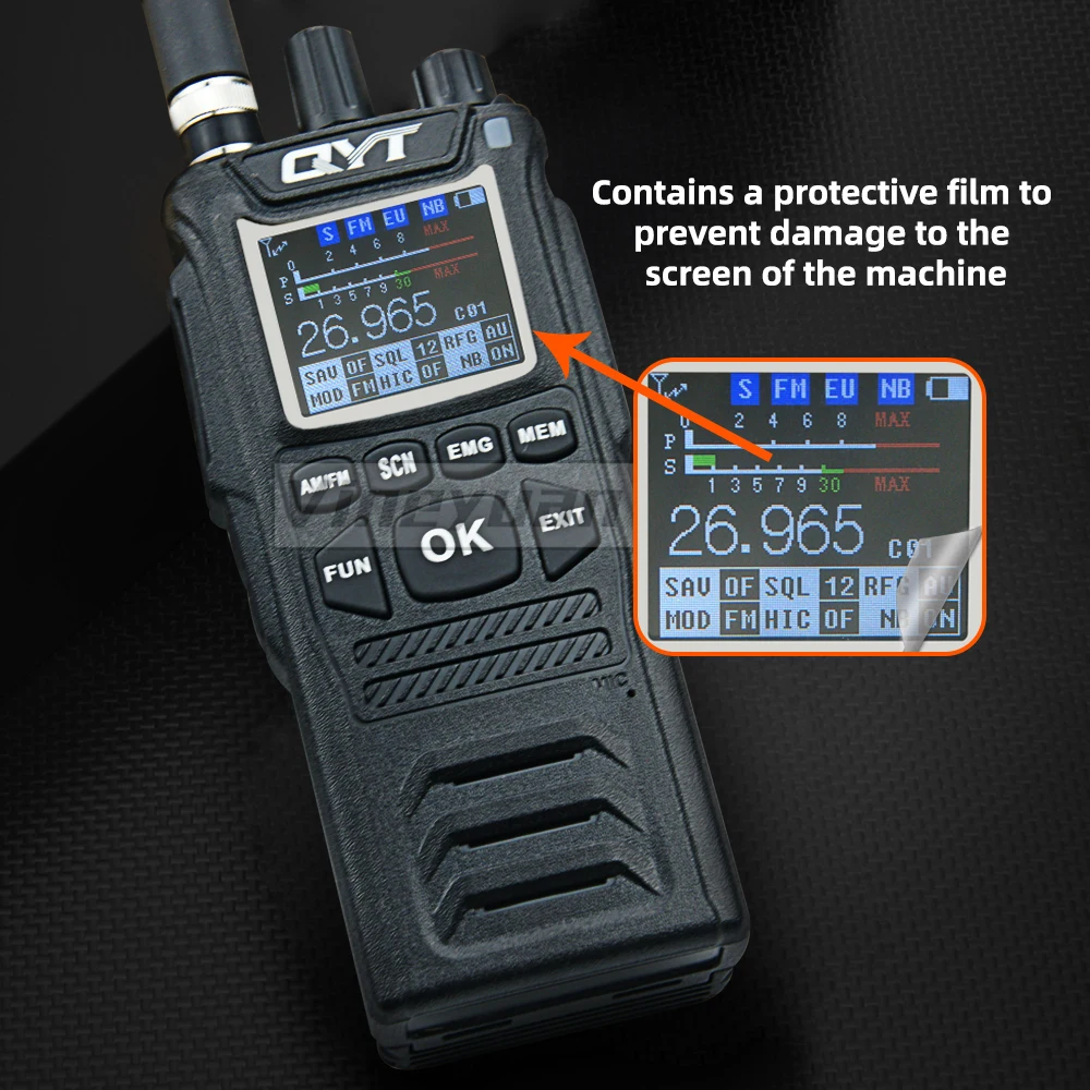 new qyt 27mhz cb 58 radio standard handheld 40 channel amfm cb radio4w handheld walkie talkie 26 965 27 405mhz free global shipping