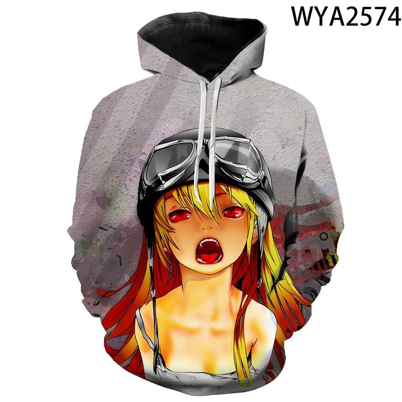 

Monogatari Story Hoodies Oshino Shinobu Men Women Children Sweatshirts Anime Kawaii Streetwear Boy Girl Kids Pullover