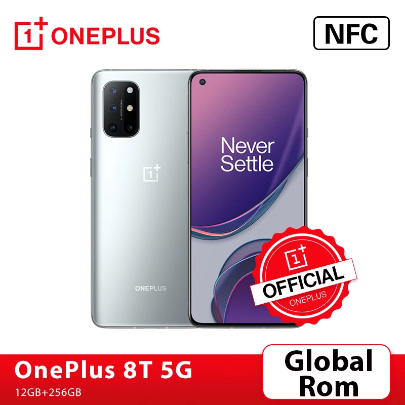 Глобальная прошивка OnePlus 8 T официального магазина Carter's Snapdragon 865 5G смартфон 12 Гб