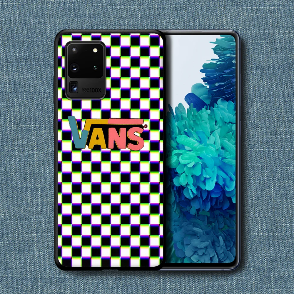 

Vans Trendy Brand Phone Case For Samsung Galaxy Note S 8 9 10 20 Plus E Lite Uitra black Etui Silicone Prime Luxury Waterproof