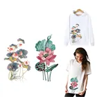 Нашивки для одежды Lotus, наклейки с красивыми цветами, одежда, аппликация, а-образный уровень, моющиеся ТЕРМОколготки, Vetement