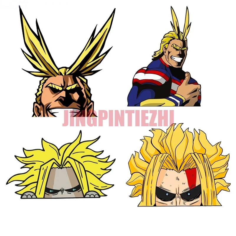 

Funny 3D All Might My Hero Academia Peeking Peeker Anime Laptop Motorcycle Accessories Car Stickers Vinyl Motorcycle Decal