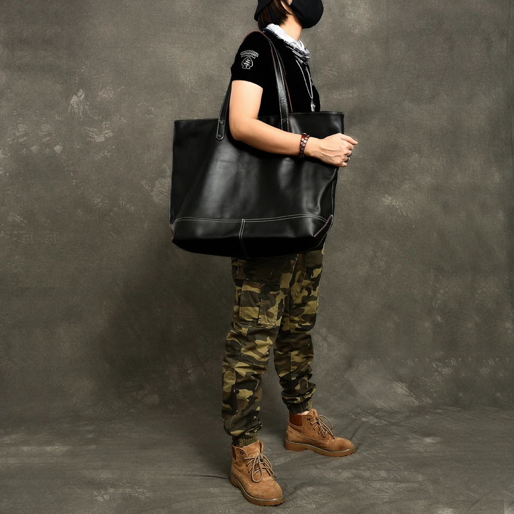 Очень большие женские и мужские сумки на плечо из натуральной кожи повседневные