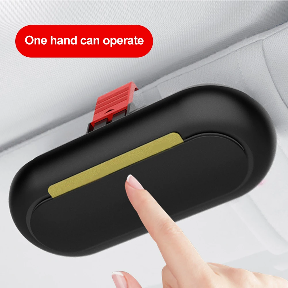

Lightweight With Clip Sun Visor Sunglasses Holder Universal Non Destructive Installation Stretchable Car Glasses Case Removable