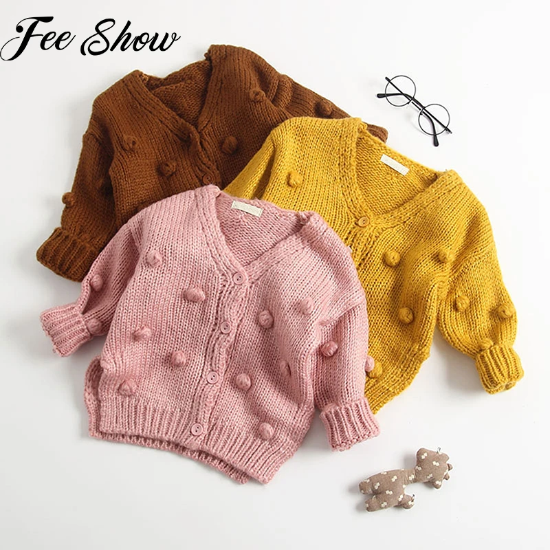 0-36 месяцев Свитер для малышей Детский свитер маленьких девочек пальто осень-зима