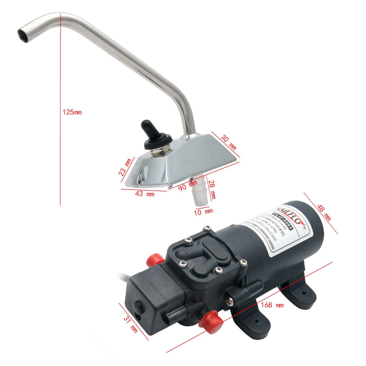 Автомобильный моющий водяной насос кран Набор 12 в микро мембранный Водяной