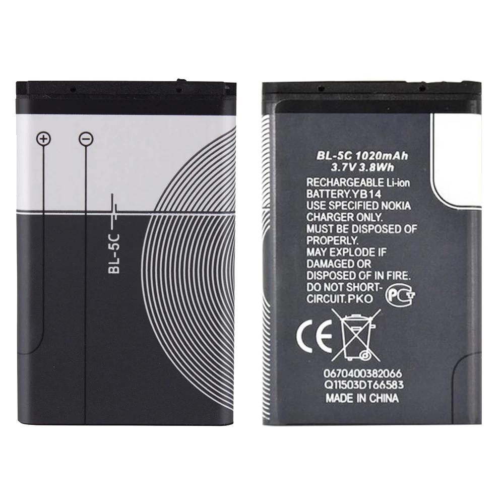 Chilam Батарея BL 4C 5C 4B 5B 5J 4U BP 5M 6M для Nokia 6100 6300 6260 6136S 2630 5070 C2 01 BL5C|Аккумуляторы