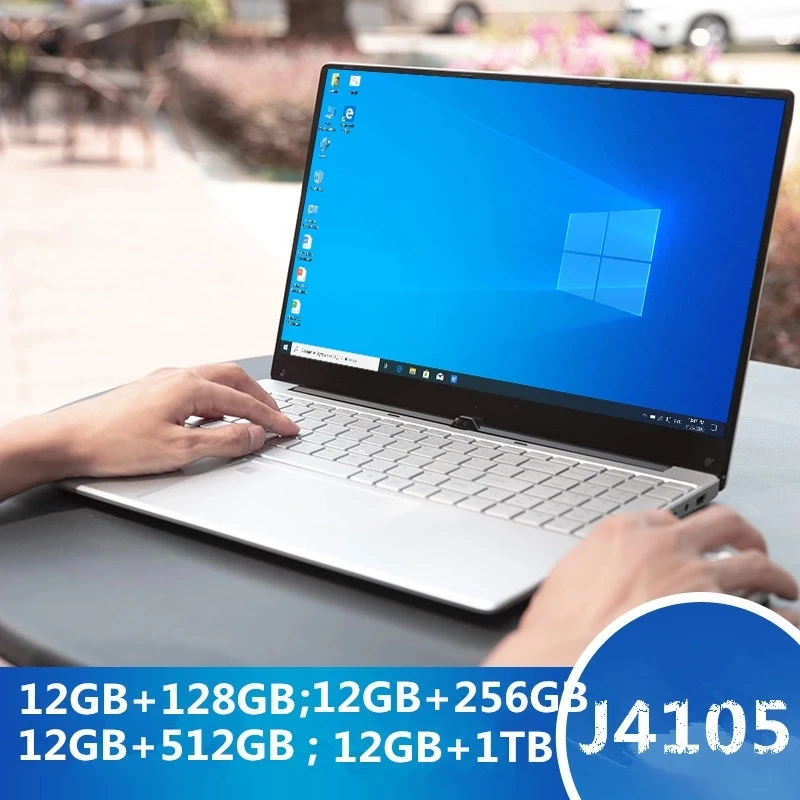 1920X1080P 15.6 inch Cheap Laptop DDR4 RAM 12GB 128GB 256GB 512GB 1TB SSD Notebook J4105 Quad Core Bluetooth 4.0 2.4G +5G Wifi