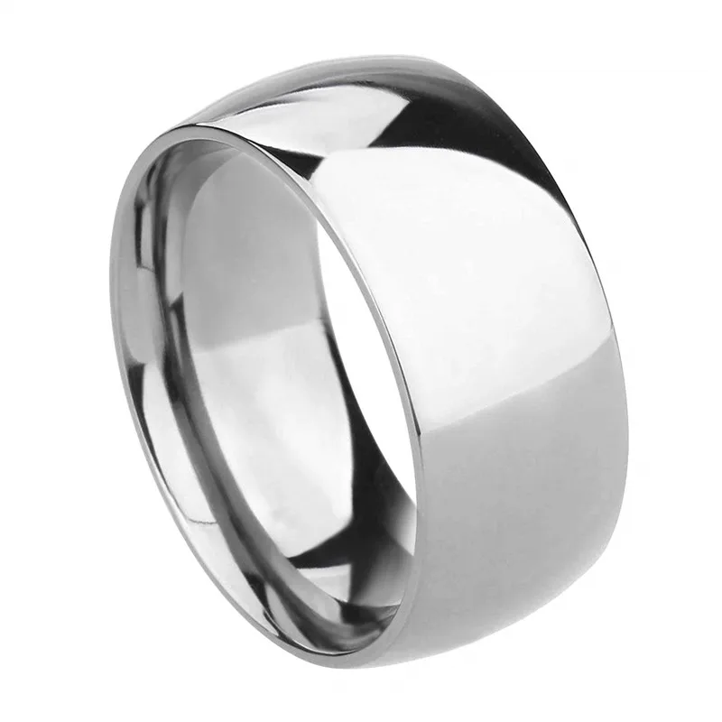 10mm Tigrade 6 мм Модные мужские титановые кольца серебряные полированные классические ретро-часы помолвка Анель кольца для мужчин и женщин обручальные кольца никогда не выцветают - Цвет основного камня: 10mm