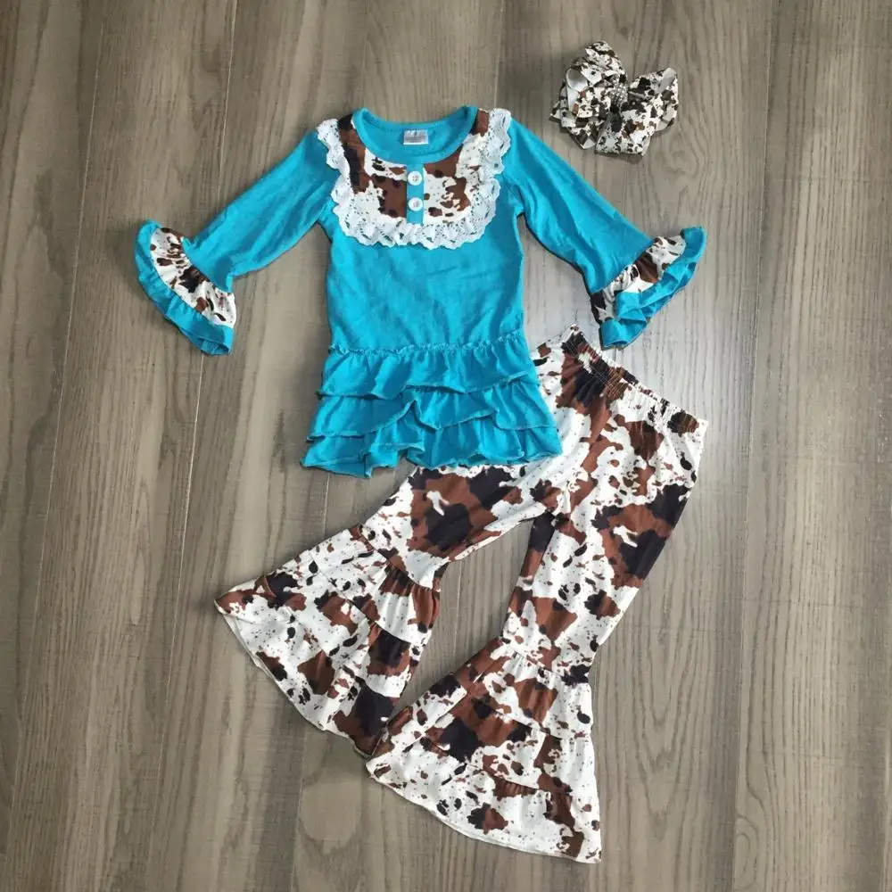 Новая одежда для маленьких девочек на осень и зиму детская из хлопка комплект со