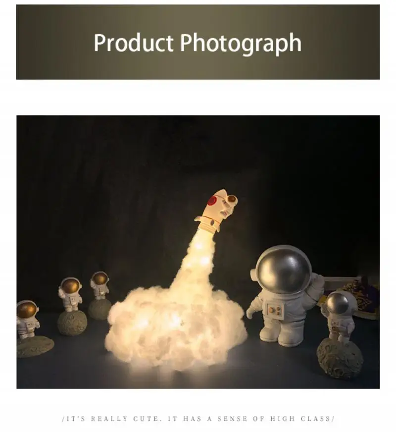 

LED Colorful Clouds Astronaut Lamp With Rainbow Effect Children's Night Ligh Creative Birthday Gift Lamp Home Decoration