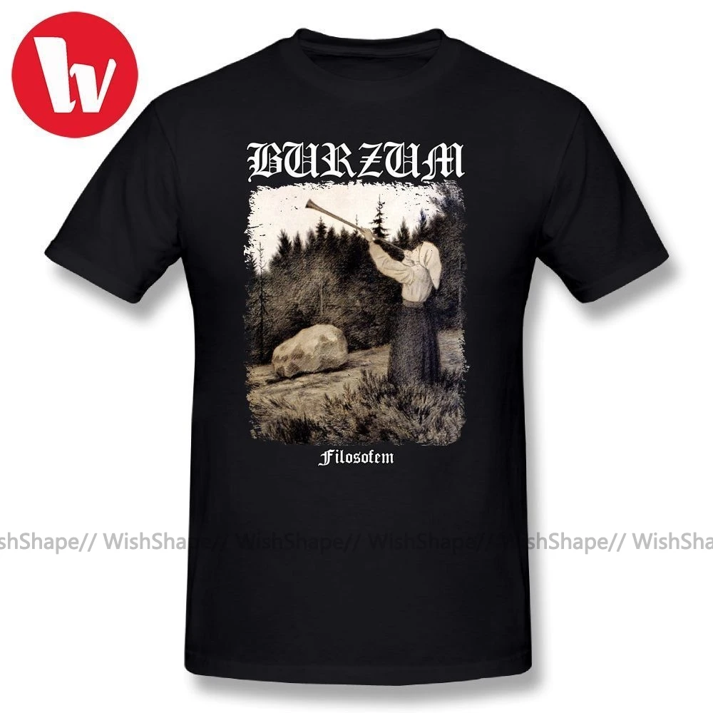 Burzum Футболка Filosofem Обложка ver2 с принтом Мужские повседневные футболки размера