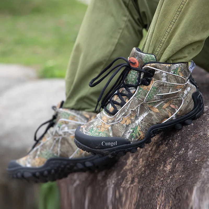 Military Tactical Boots Men Durable Waterproof Men High Top Hiking Shoes Anti-Slip Outdoor Combat Shoes Trekking Sneakers Men