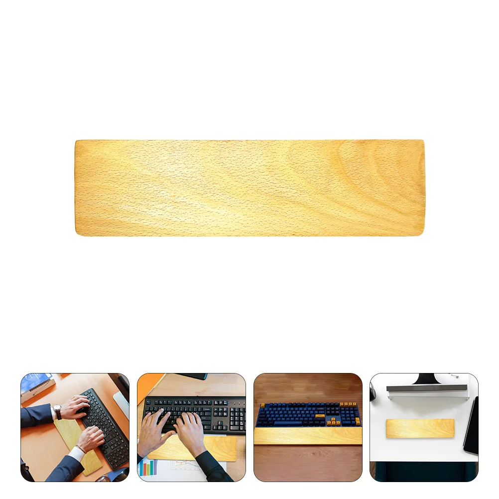 

Wooden Keyboard Wrist Rest Support for Office Gaming Easy Typing and Pain Relief