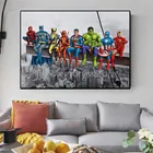 Алмазная 5D картина с супергероями Disney, квадратная круглая картина с мотивами Marvel, Мстители, вышивка из страз, декор для семьи Человека-паука, подарок для детей