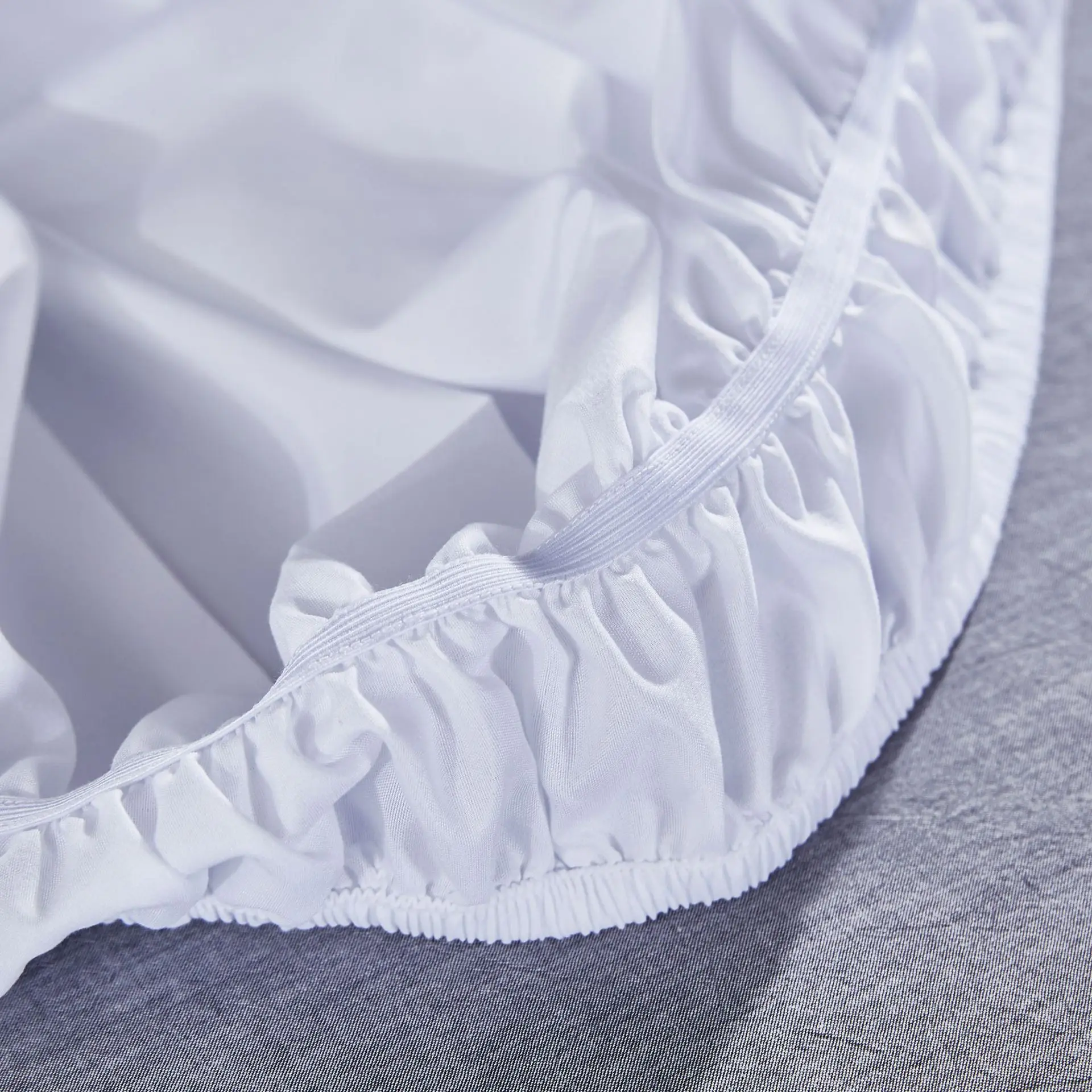 Quality Fabric Spread Wrap Around Bed Skirt Elastic Band Ruffles Easy Fit Off Fade Resistant Solid Color Skirts | Дом и сад