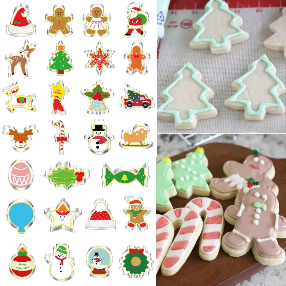 

Stainless Steel Santa Claus Gingerbread Snowflake Christmas Cookie Cutter Baking Tool Cake Mould Biscuit Mold