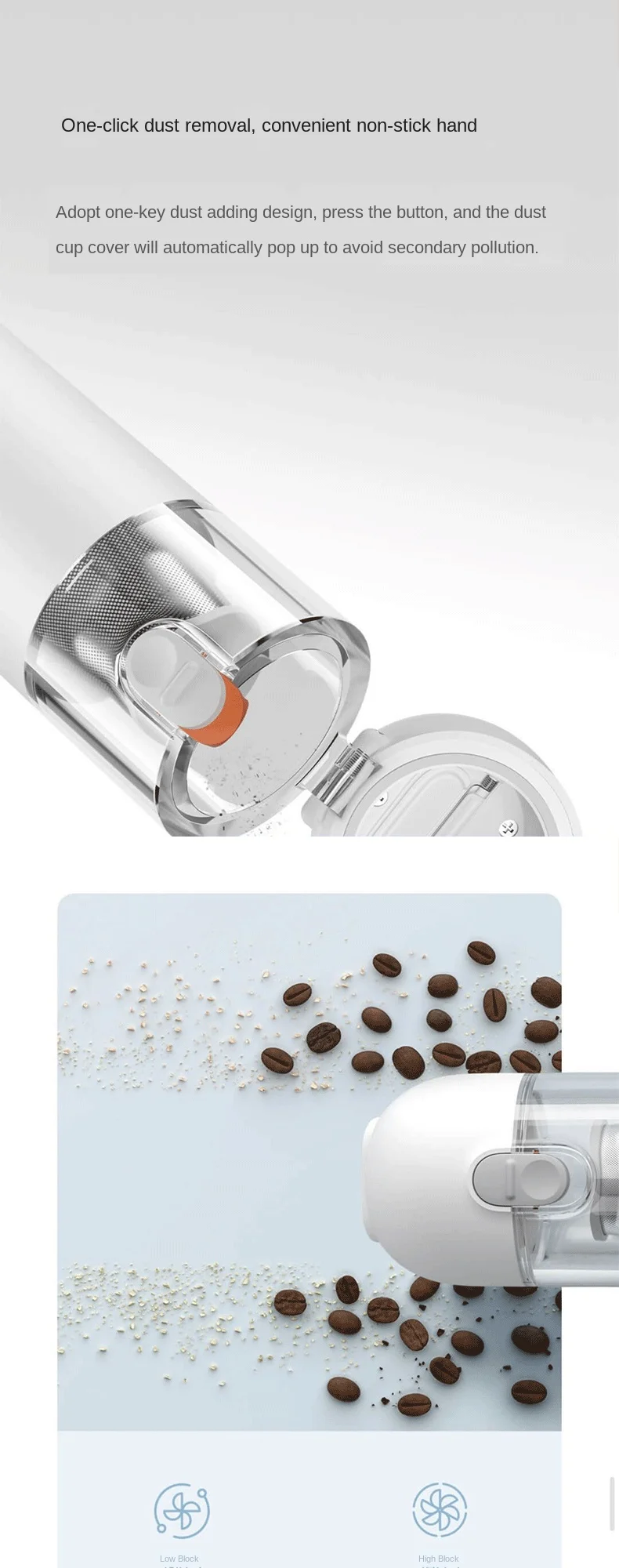 

2020 Xiaomi MiJia Portable Vacuum Cleaner Small Household Large Suction Mini High-Power Car Handheld Wireless Vacuum Cleaner