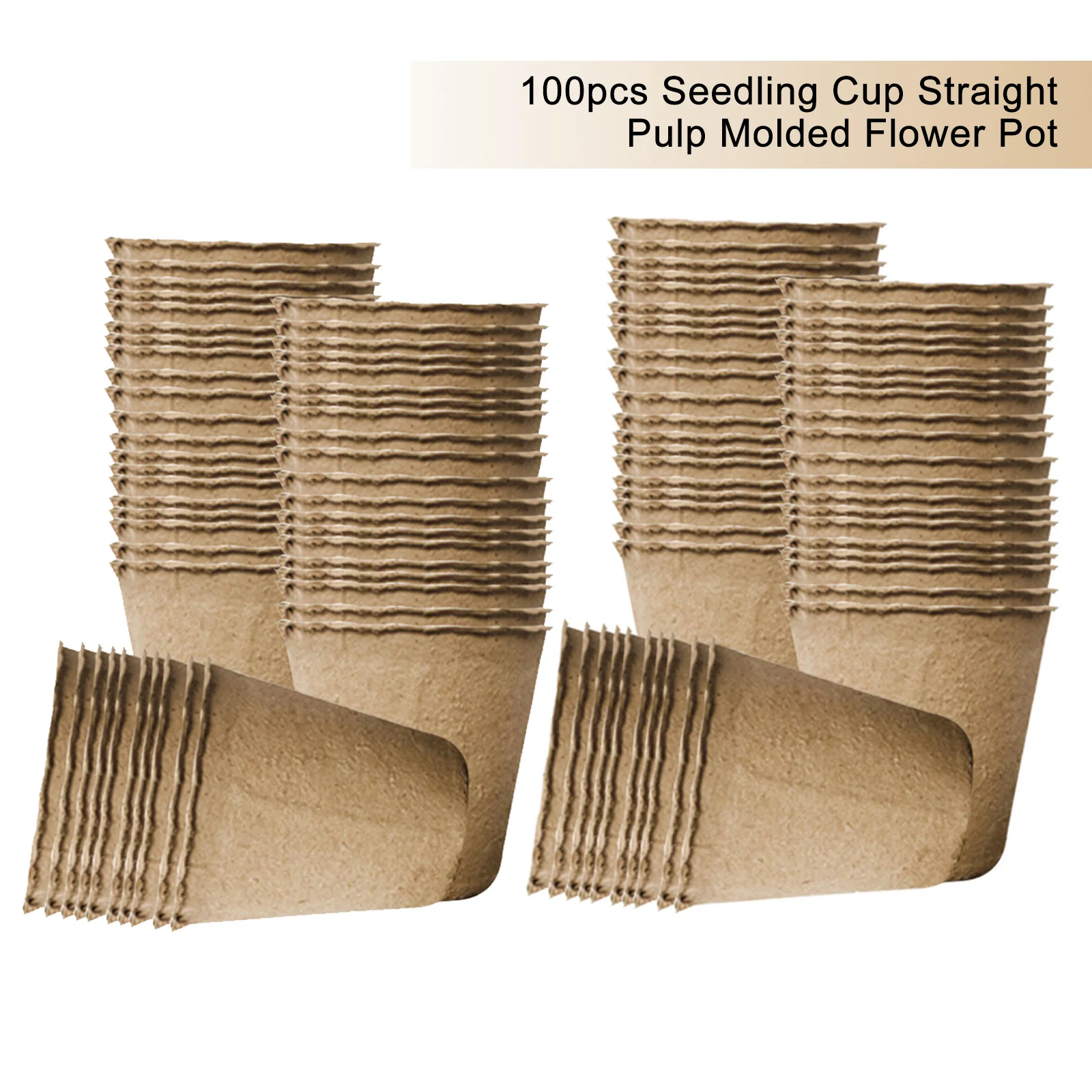 

100PCS Peat Pots For Seedlings Gardening Seed Starter Tray Kit Biodegradable Plant Starting Pots 6CM/8CM