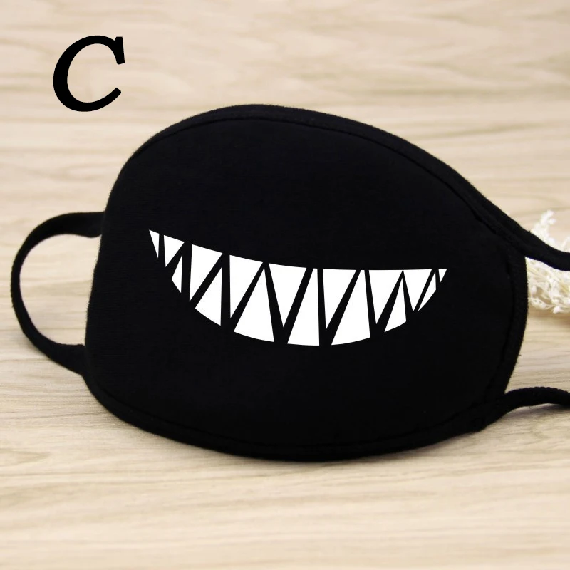 Мультяшная маска модная противотуманная/Пылезащитная/Ветрозащитная хлопковая