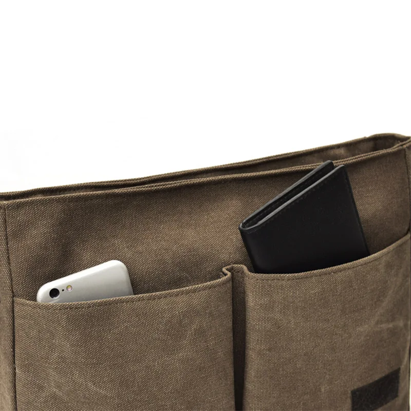 

2021 Vintage Canvas Men Messenger Bag Solid zipper Shoulder Bag Large capacity man Crossbody bags Casual women Travel handbag