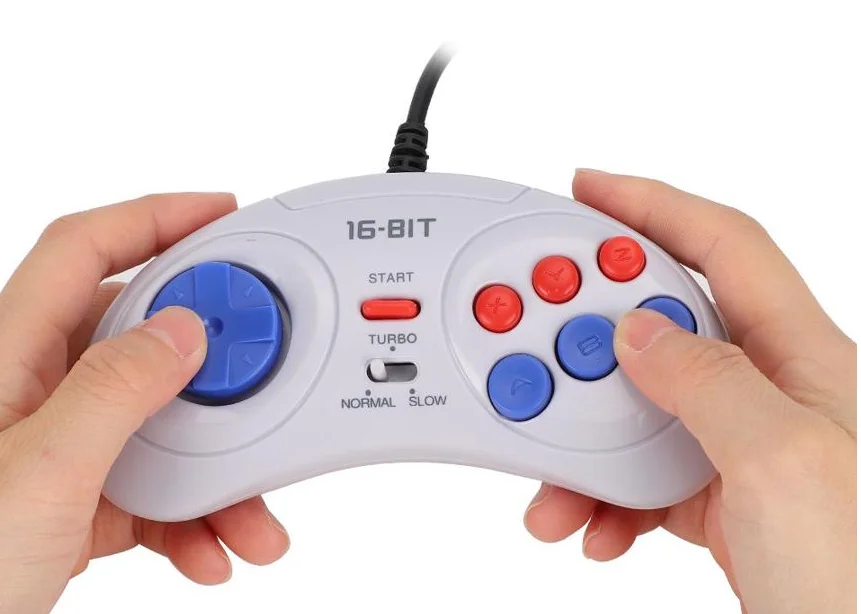 FFree доставка 1/2 шт. проводной игровой контроллер для SEGA Genesis 6 кнопочный геймпад Mega