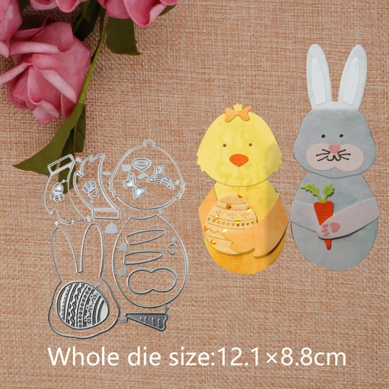 

Easter Bunny Chick Metal Cutting Dies Stencil Scrapbooking DIY Album Stamp Paper 95AA