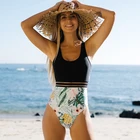 Rexcool, новинка 2021 года, сексуальный женский купальник с мягкими чашечками и принтом, Цельный купальник, женский купальный костюм с низкой спинкой