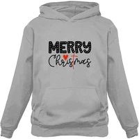 wz20389 autumn and winter fashion new style anti wrinkle christmas creative letter printed loose long sleeve hoodies for woman