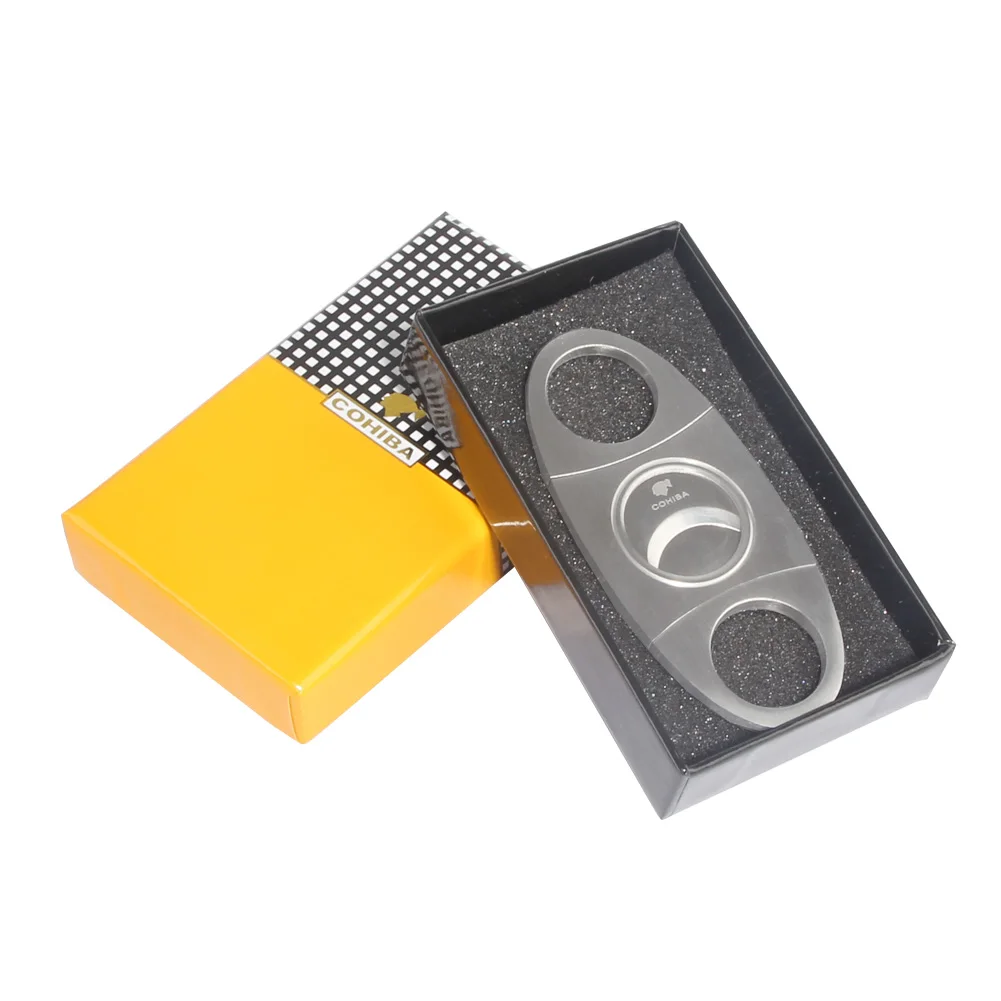 Металлический нож для сигар COHIBA карманный ремешок из нержавеющей стали резки