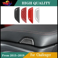 fit for dodge challenger 2015 2019 auto stickerscar armrest box switch trim cover stickers for dodge challenger accessories